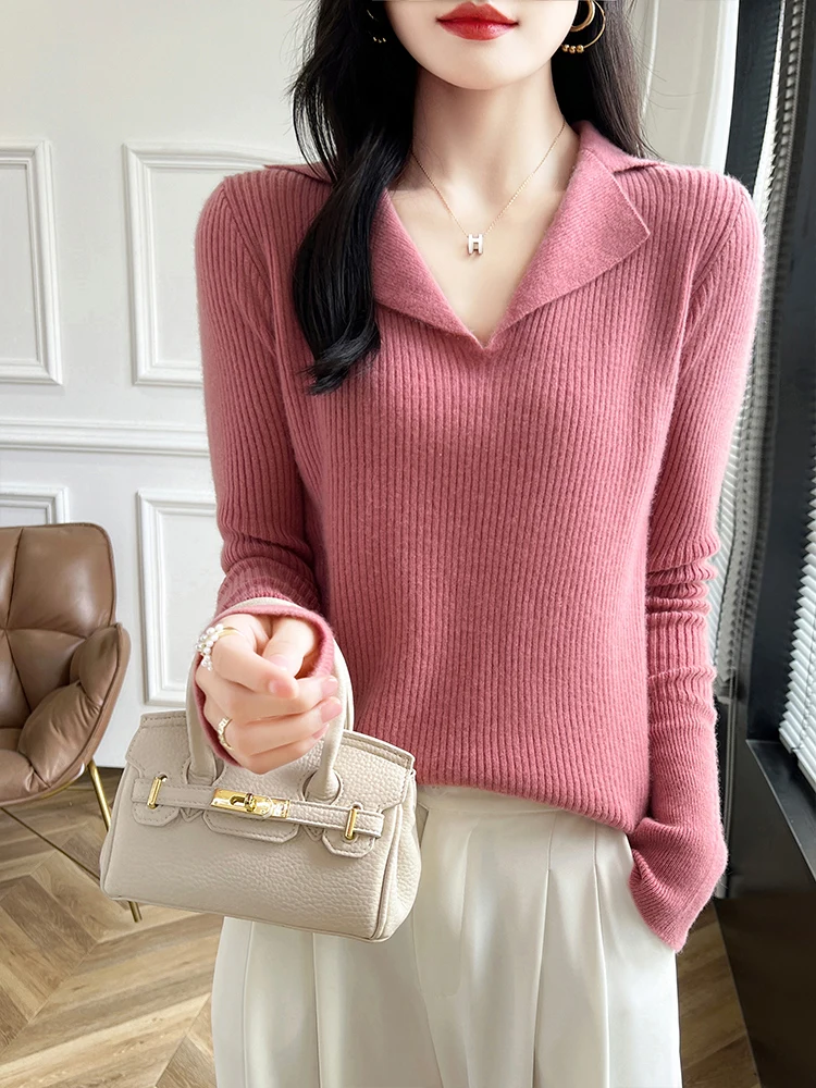 Elastic 100% Merino Wool Women Pullover V-Neck Sweater Autumn Winter Shiny Cashmere Knitwear Fashion Female Clothing Tops
Elastic 100% Merino Wool Women Pullover V-Neck Sweater Autumn Winter Shiny Cashmere Knitwear Fashion Female Clothing Tops