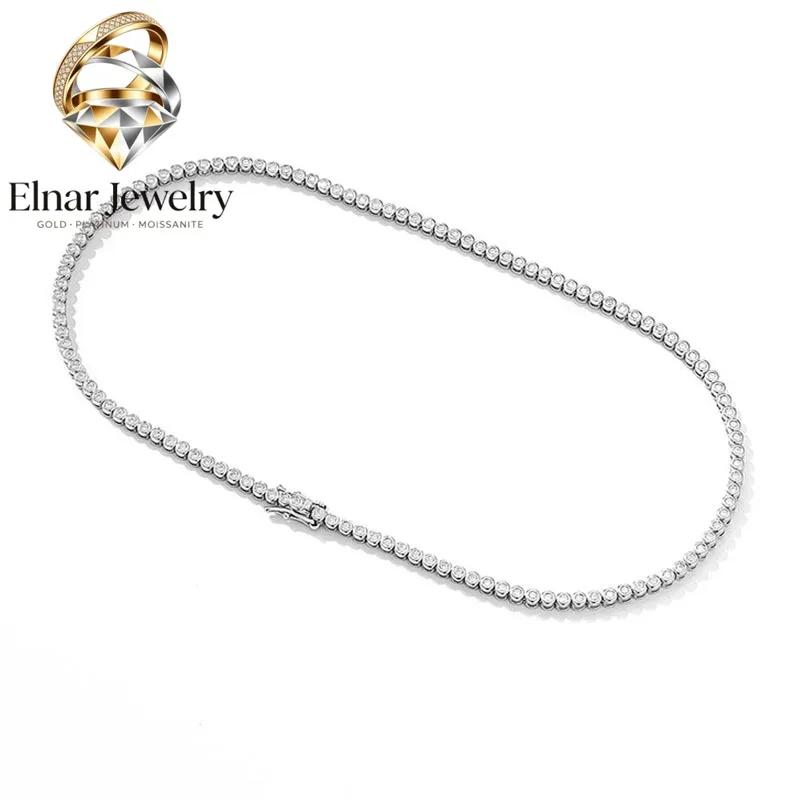 Ювелирные изделия Elnar: Роскошное женское ожерелье из цельной платины PT950 и 18-каратного золота с муассанитом 2 мм, круглой формы, цепочка на ключицу
Ювелирные изделия Elnar: Роскошное женское ожерелье из цельной платины PT950 и 18-каратного золота с муассанитом 2 мм, круглой формы, цепочка на ключицу