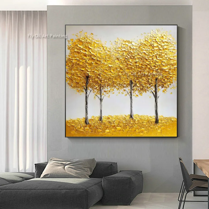 Golden Yellow Abstract Forest Artwork Hand Painted Gold Tree Landscape Oil Painting On Canvas New Design Wall Art For Decor
Golden Yellow Abstract Forest Artwork Hand Painted Gold Tree Landscape Oil Painting On Canvas New Design Wall Art For Decor