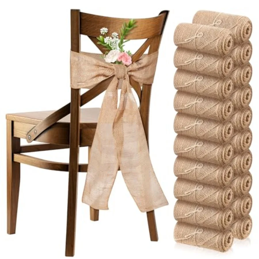 Pcs Burlap Chair Sashes, Bows Ribbon for Wedding, Natural Chair Sashes, 108 x 6 Inch, Rustic Jute Bow Ribbon Ties for Home Anni
Pcs Burlap Chair Sashes, Bows Ribbon for Wedding, Natural Chair Sashes, 108 x 6 Inch, Rustic Jute Bow Ribbon Ties for Home Anni