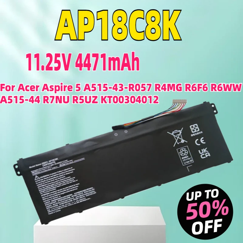 New AP18C8K AP18C4K Laptop Battery For Acer Aspire 5 A515-43-R057 R4MG R6F6 R6WW A515-44 R7NU R5UZ KT00304012
New AP18C8K AP18C4K Laptop Battery For Acer Aspire 5 A515-43-R057 R4MG R6F6 R6WW A515-44 R7NU R5UZ KT00304012