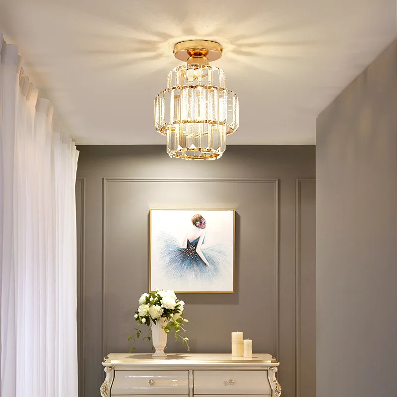 Modern Gold LED Ceiling Lamp Crystal Lampshade Living Room Bedroom Villa Balcony Decoration Ceiling Lights Metal Household Lamps
Modern Gold LED Ceiling Lamp Crystal Lampshade Living Room Bedroom Villa Balcony Decoration Ceiling Lights Metal Household Lamps