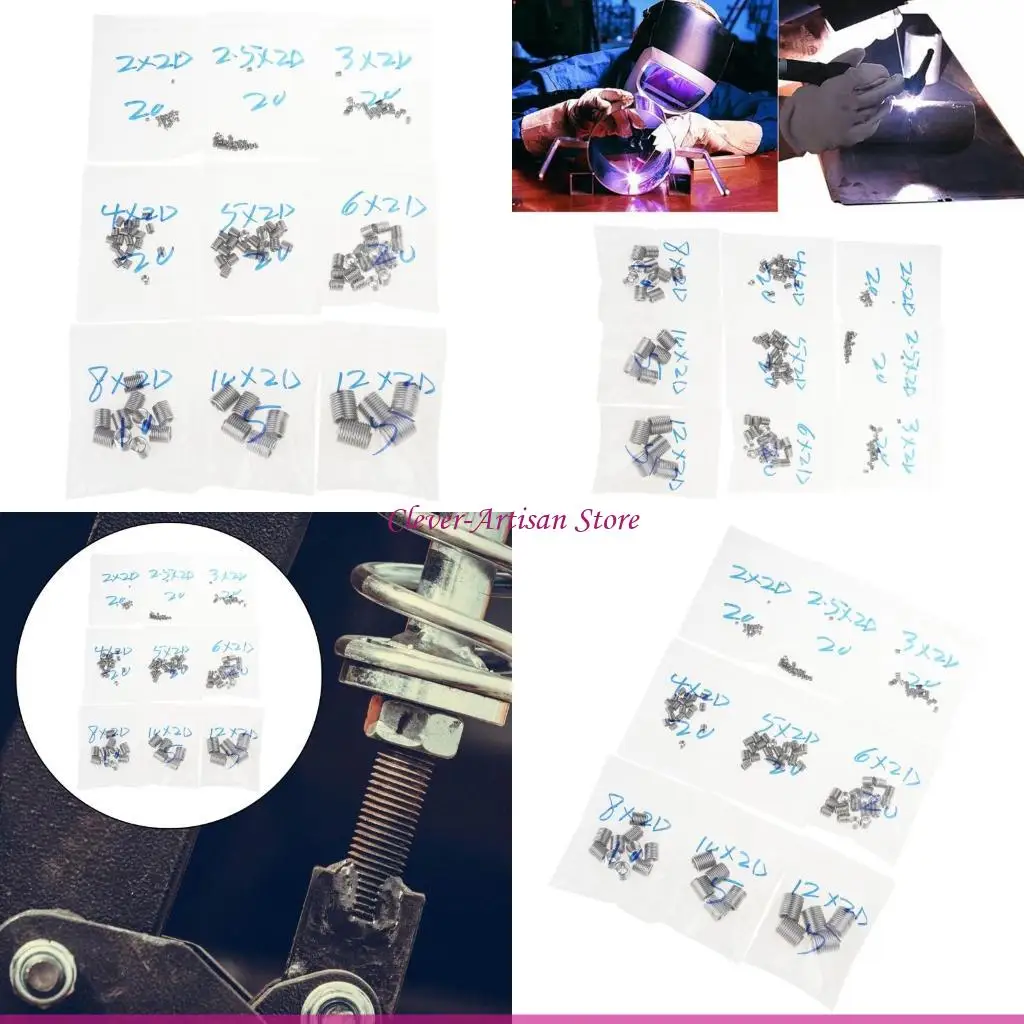 E06B 120pcs Thread Insert Set Versatile Thread Repair Tool set Heavy Duty Thread set
E06B 120pcs Thread Insert Set Versatile Thread Repair Tool set Heavy Duty Thread set