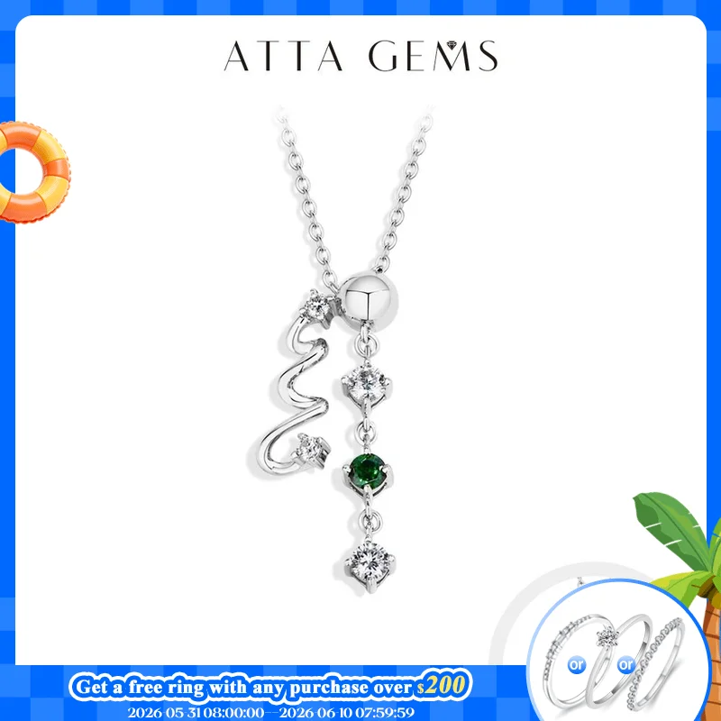 ATTAGEMS Original Moissanite Necklace for WomenDVVS1 S925 Sterling Silver 18K Gold Adjustable Plated New Year Party Jewelry Gift
ATTAGEMS Original Moissanite Necklace for WomenDVVS1 S925 Sterling Silver 18K Gold Adjustable Plated New Year Party Jewelry Gift