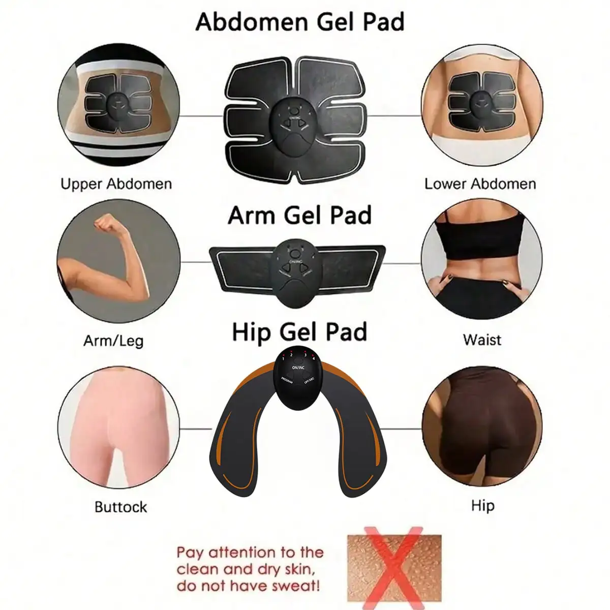 EMS Hip Muscle Stimulator Fitness Lifting Buttock Abdominal Arms Legs TrainerLoss Body Massage With Gel Pads
EMS Hip Muscle Stimulator Fitness Lifting Buttock Abdominal Arms Legs TrainerLoss Body Massage With Gel Pads