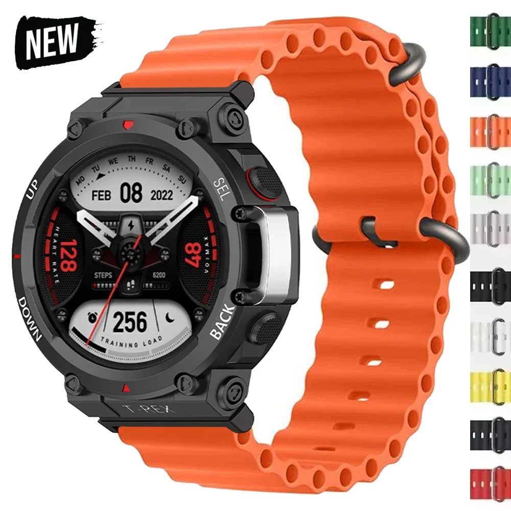 Силиконовый ремешок Ocean для умных часов Huami Amazfit T-Rex 3 2, сменный спортивный ремень для Xiaomi Amazfit TRex T Rex 2 Pro Correa
Силиконовый ремешок Ocean для умных часов Huami Amazfit T-Rex 3 2, сменный спортивный ремень для Xiaomi Amazfit TRex T Rex 2 Pro Correa