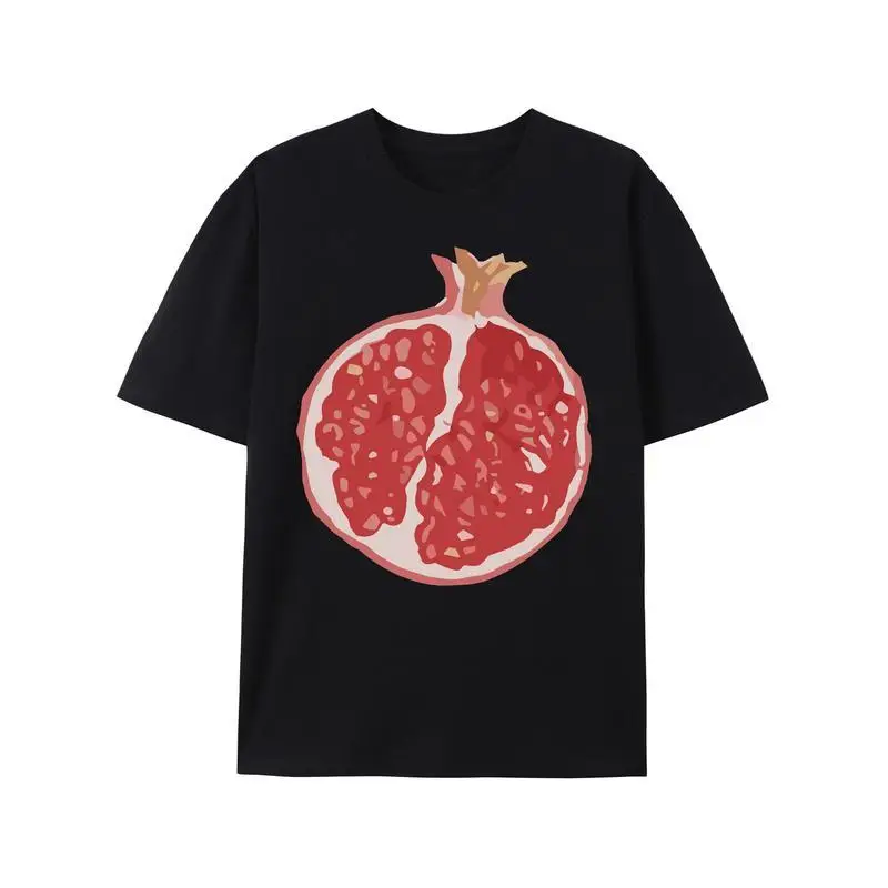 Women's Pomegranate T-shirt Fruit Graphic Tee Casual Crew Neck Short Sleeve Cotton Tops Summer Aesthetic
Women's Pomegranate T-shirt Fruit Graphic Tee Casual Crew Neck Short Sleeve Cotton Tops Summer Aesthetic