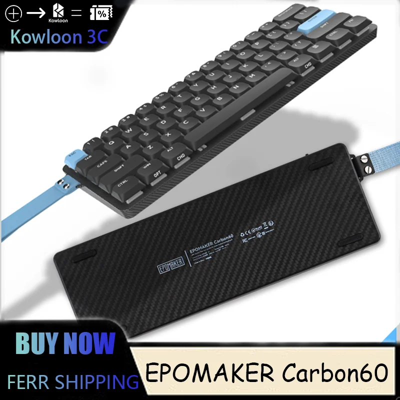 EPOMAKER Carbon60 Mechanical Keyboard Dwarf Shaft Carbon Fibre Slim Wireless Bluetooth Portable Office Tablet Low Profile Switch
EPOMAKER Carbon60 Mechanical Keyboard Dwarf Shaft Carbon Fibre Slim Wireless Bluetooth Portable Office Tablet Low Profile Switch