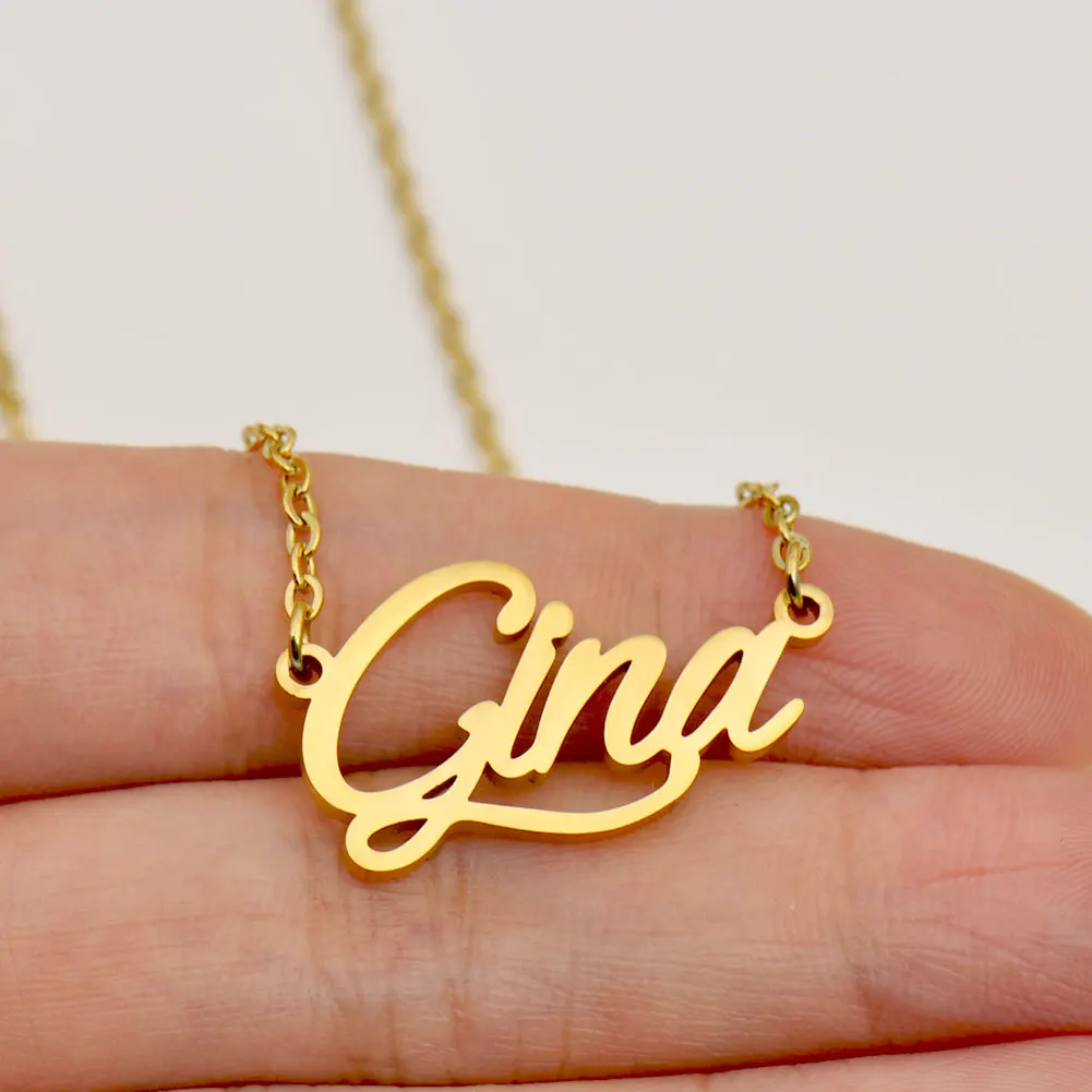 AOLOSHOW Gina Name Necklace Gold Stainless Steel Pendant Unisex Jewelry Gift for Women And Girls Birthday Jewelry
AOLOSHOW Gina Name Necklace Gold Stainless Steel Pendant Unisex Jewelry Gift for Women And Girls Birthday Jewelry