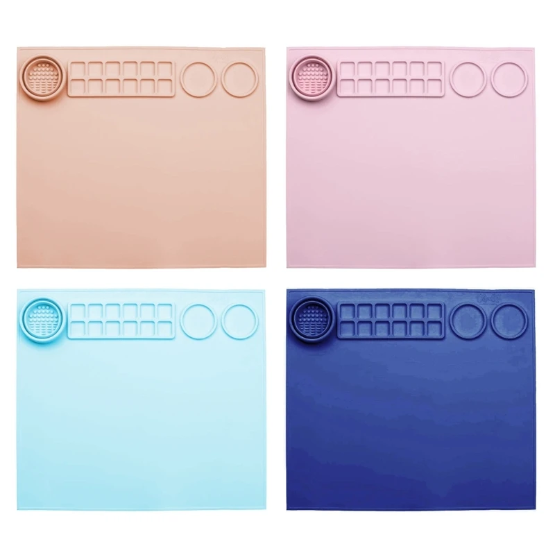 Silicone Painting Mat with Grooves for Watercolor Palettes Non Staining Separates Heated Items from Your Table
Silicone Painting Mat with Grooves for Watercolor Palettes Non Staining Separates Heated Items from Your Table