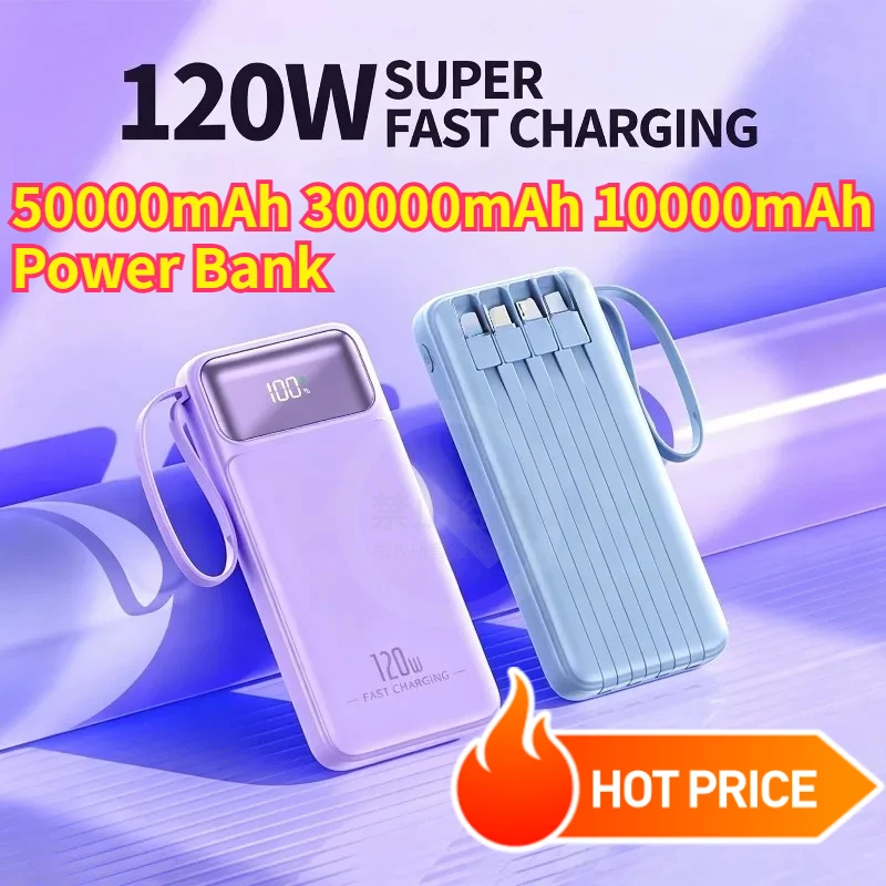 50000mAh 30000mAh 10000mAh 120W Power Bank for IPhone Huawei and Xiaomi Mobile Phones Large-capacity Portable Powerbank (CCC)
50000mAh 30000mAh 10000mAh 120W Power Bank for IPhone Huawei and Xiaomi Mobile Phones Large-capacity Portable Powerbank (CCC)