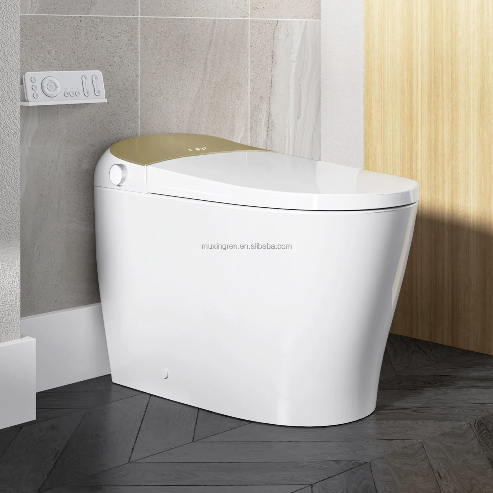 Smart Toilet with Luxury Gold Toilet Panel, Bidet Functions
Smart Toilet with Luxury Gold Toilet Panel, Bidet Functions