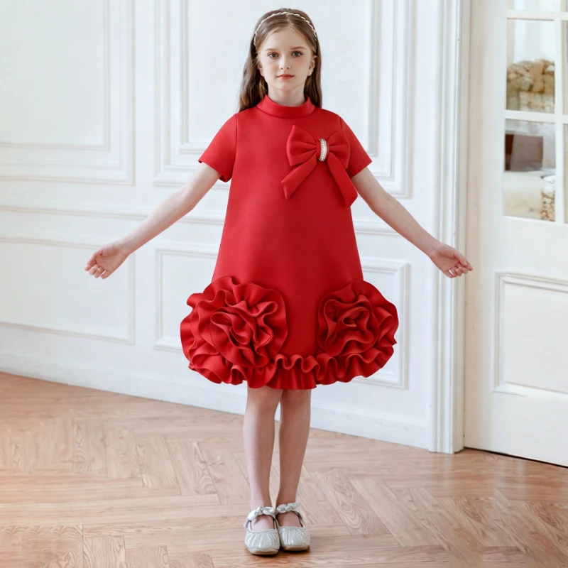 Детское платье с воротником-стойкой, 3D цветами, бантом, для девочек, нарядное, для торжеств, вечеринок, праздников, Рамадан, Ид
Детское платье с воротником-стойкой, 3D цветами, бантом, для девочек, нарядное, для торжеств, вечеринок, праздников, Рамадан, Ид