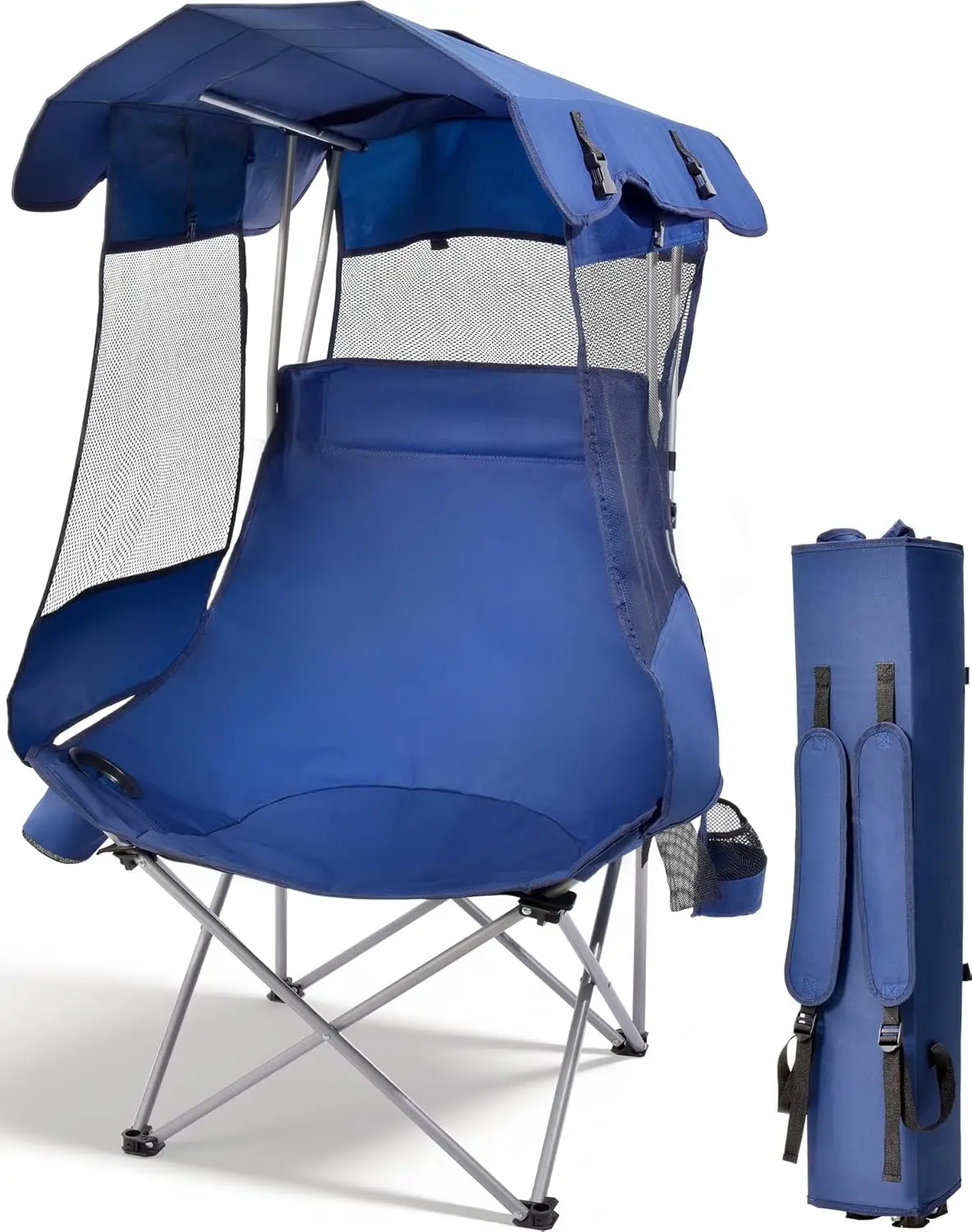 Oversized Camping Chair with Canopy, 400 LBS Capacity, Heavy Duty Folding Beach Chair with Shade, Sun Protection, Storage
Oversized Camping Chair with Canopy, 400 LBS Capacity, Heavy Duty Folding Beach Chair with Shade, Sun Protection, Storage