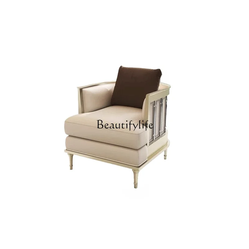 French light luxury leather sofa living room high-end combination sofa American solid wood
French light luxury leather sofa living room high-end combination sofa American solid wood