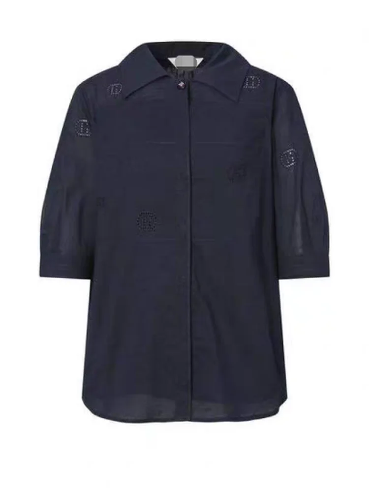 Casual Embroidered Letter Hollow out Cotton ort Sve irt Korean Sle Simple Ele Daily Match Summer New Arrival
Casual Embroidered Letter Hollow out Cotton ort Sve irt Korean Sle Simple Ele Daily Match Summer New Arrival