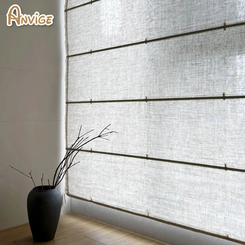 New Arrival Motorized Linen Fabric Flat Sheer Roman Shades Customized Roman Blinds With Installation Included
New Arrival Motorized Linen Fabric Flat Sheer Roman Shades Customized Roman Blinds With Installation Included