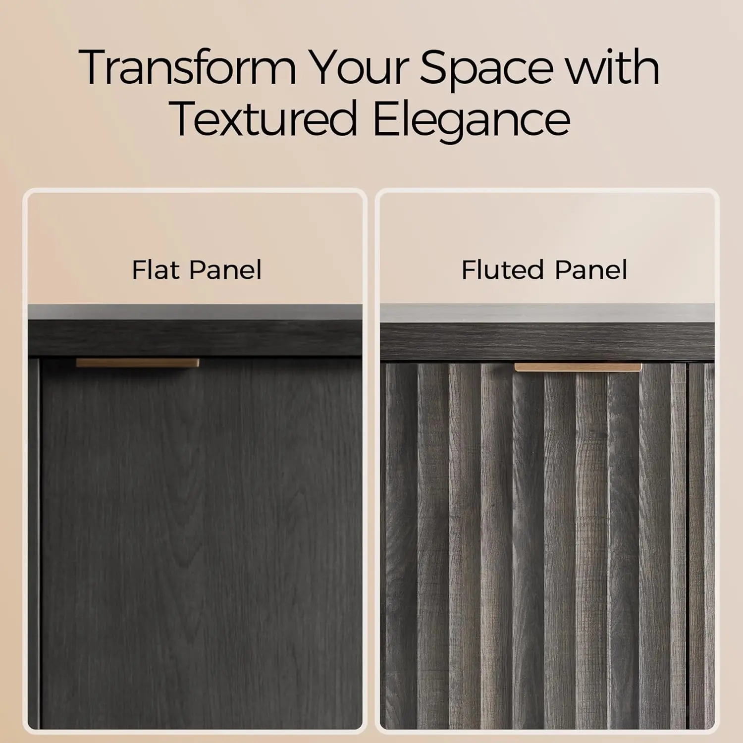 Buffet Cabinet Fluted Sideboard 56" Accent Cabinet with Adjustable Shelves 4 Doors Modern Storage Credenza, Customized
Buffet Cabinet Fluted Sideboard 56" Accent Cabinet with Adjustable Shelves 4 Doors Modern Storage Credenza, Customized