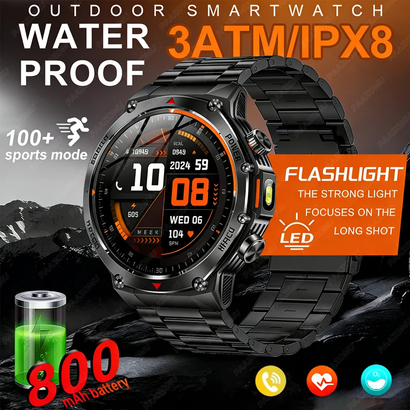 2026 New Outdoor Sports Smart Watch Men 800mAh Battery 1.80 inch Screen LED Flashlight Waterproof Bluetooth Call GPS Smartwatch
2026 New Outdoor Sports Smart Watch Men 800mAh Battery 1.80 inch Screen LED Flashlight Waterproof Bluetooth Call GPS Smartwatch