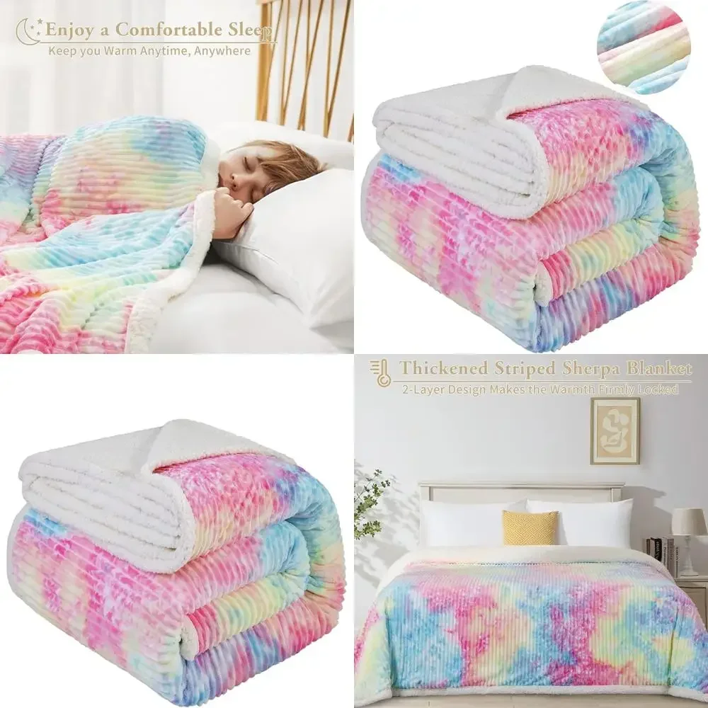 Плед King Size из шерпа-флиса в полоску, ультрамягкий плюш, роскошный двусторонний велюровый чехол для дивана (Радуга, 90x104)
Плед King Size из шерпа-флиса в полоску, ультрамягкий плюш, роскошный двусторонний велюровый чехол для дивана (Радуга, 90x104)