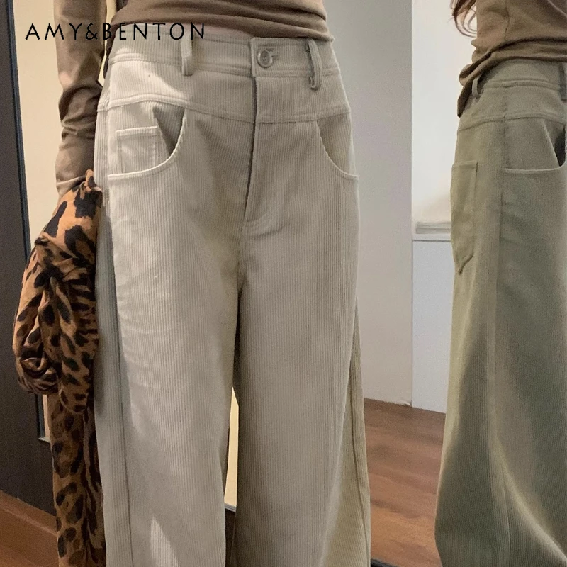 Vintage Design Corduroy Women's Trousers 2025 Autumn Winter New Versatile Slimming Loose Wide-Leg Straight Long Pants Ladies
Vintage Design Corduroy Women's Trousers 2025 Autumn Winter New Versatile Slimming Loose Wide-Leg Straight Long Pants Ladies