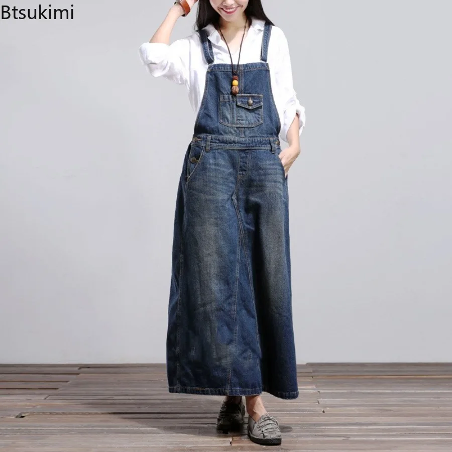 Street Style Casual Denim Skirts Women's Ankle-length Loose Vintage Suspender Dress Fashion Versatile Women Clothing All Seasons
Street Style Casual Denim Skirts Women's Ankle-length Loose Vintage Suspender Dress Fashion Versatile Women Clothing All Seasons