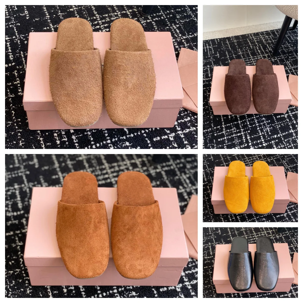 Falling in love at a glance~Tofu colored fashionable frosted leather flat shoes, summer casual Baotou slippers
Falling in love at a glance~Tofu colored fashionable frosted leather flat shoes, summer casual Baotou slippers