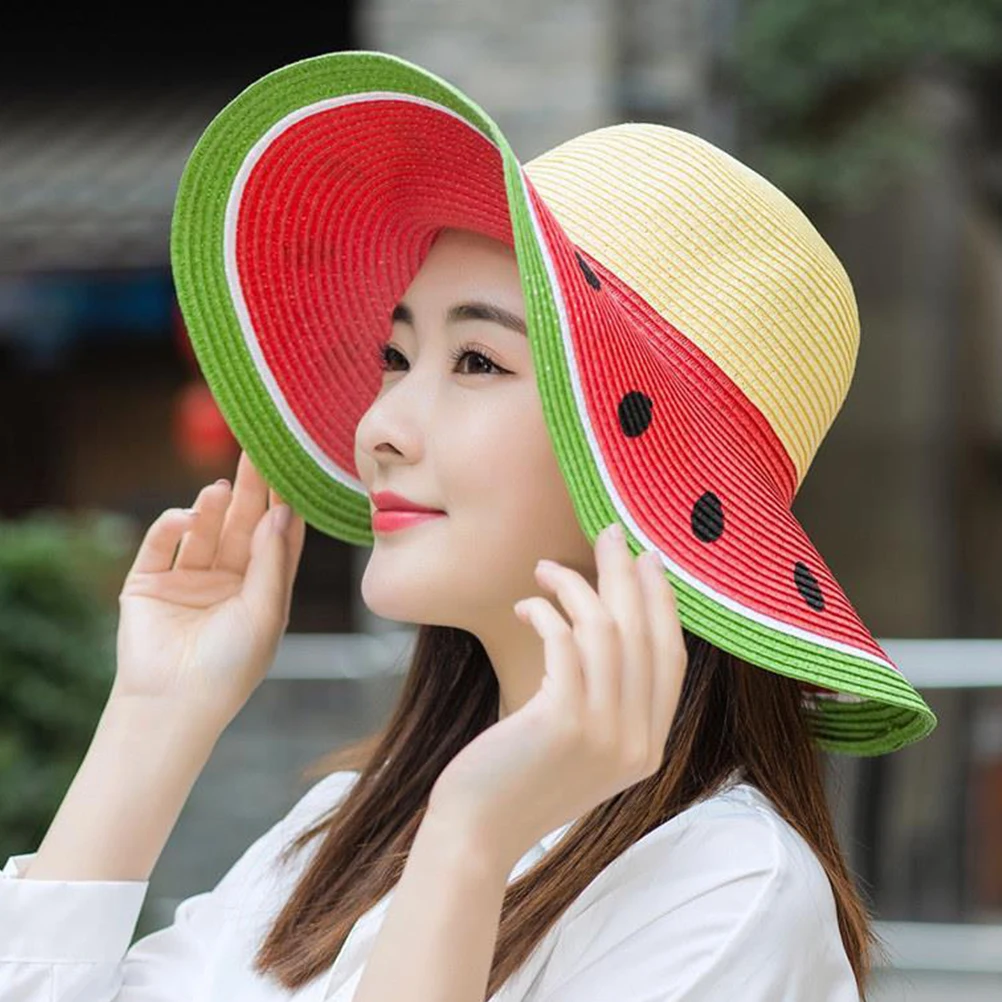 Watermelon Hat Kids Sun Hat Summer Straw Beach Bucket Girls Lightweight Breathable Foldable Outdoor Party Hats
Watermelon Hat Kids Sun Hat Summer Straw Beach Bucket Girls Lightweight Breathable Foldable Outdoor Party Hats