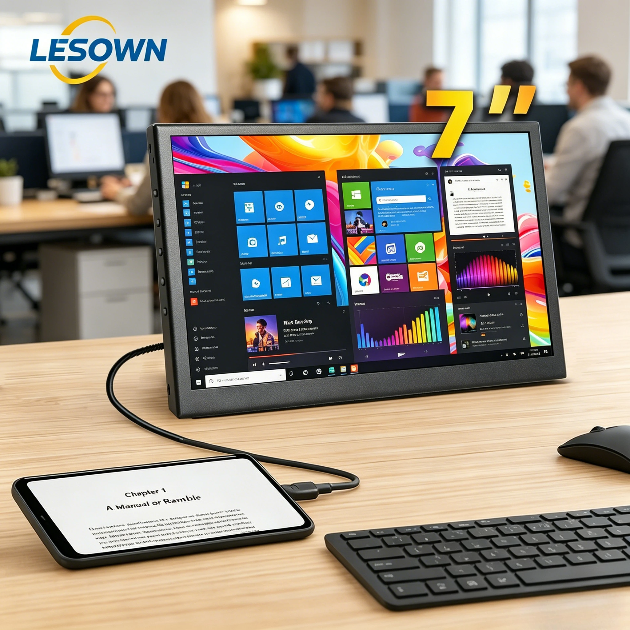 LESOWN 7-Inch SBC Touchscreen 1024x600 Black Aluminum VESA Monitor with miniHDTV Audio for Raspberry Pi 5 Maker Projects
LESOWN 7-Inch SBC Touchscreen 1024x600 Black Aluminum VESA Monitor with miniHDTV Audio for Raspberry Pi 5 Maker Projects