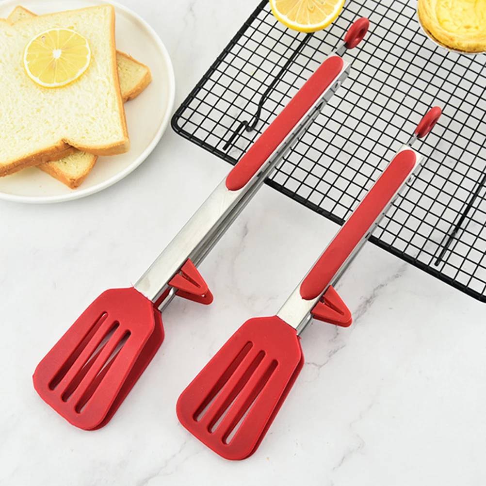 to Bake Stainless Steel Food Tongs Kitchen Silica Gel Silicone Tipped for Cooking
to Bake Stainless Steel Food Tongs Kitchen Silica Gel Silicone Tipped for Cooking