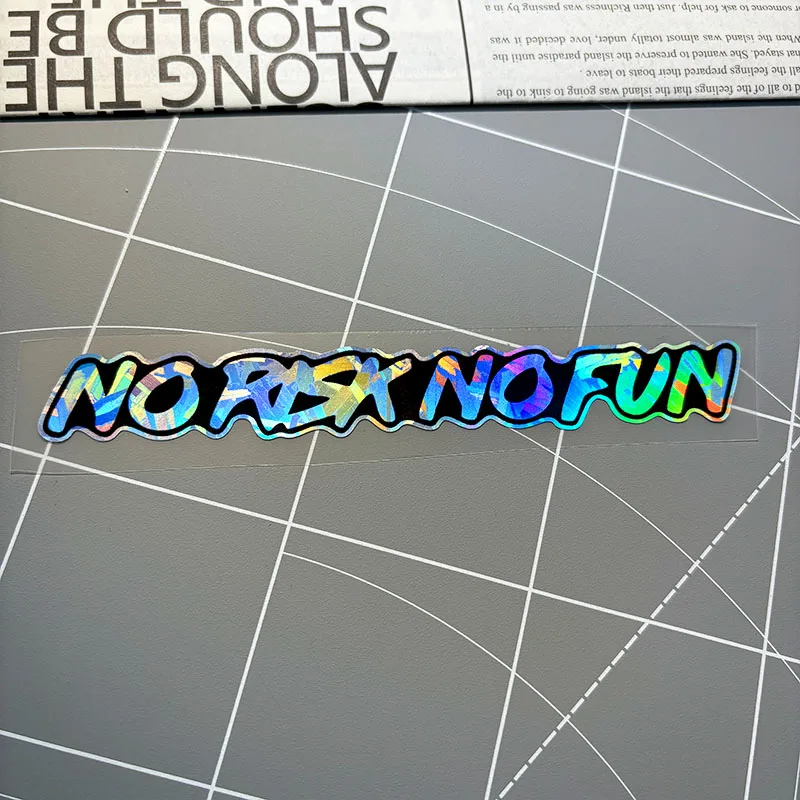 NO RISK NO FUN Holographic Carbon Sticker Waterproof Vinyl Decal Motorcycle Helmet Electric Scooter Decor
NO RISK NO FUN Holographic Carbon Sticker Waterproof Vinyl Decal Motorcycle Helmet Electric Scooter Decor