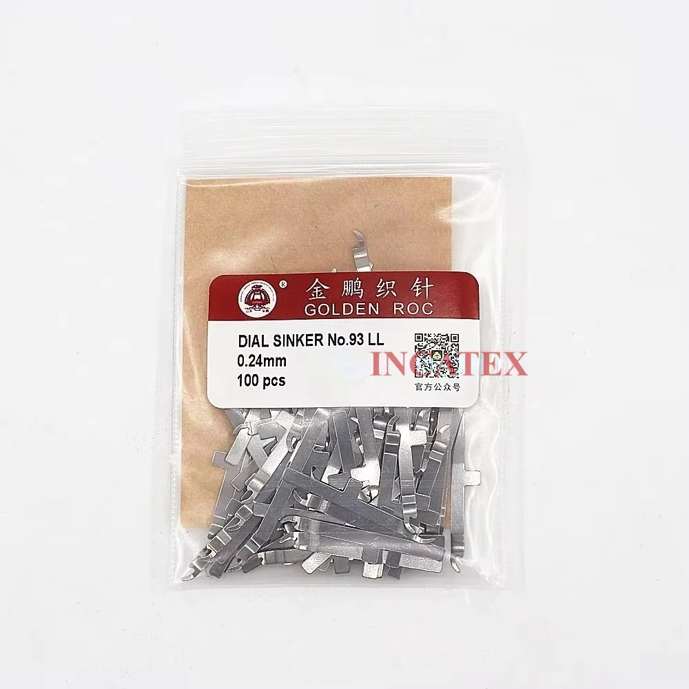 3000 Pcs Genuine Golden Roc Knitting Dial Sinker No.93 LL 0.24mm For Sock Knitting Machine
3000 Pcs Genuine Golden Roc Knitting Dial Sinker No.93 LL 0.24mm For Sock Knitting Machine