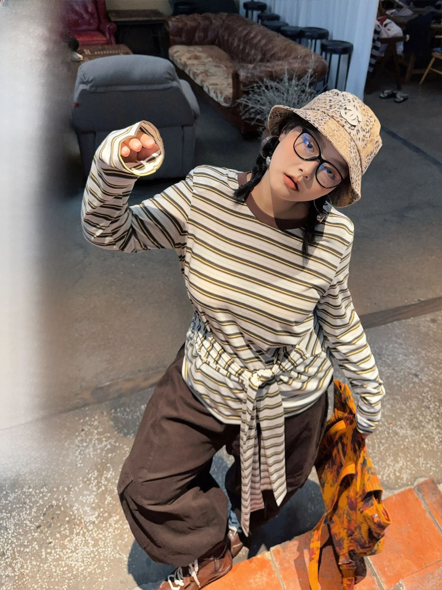 plus Size Women's T-irt Cotton Feel Stripe Belted Vintage Sle Casual Top for Plump And Curvy Ladies Versatile Loose Fit
plus Size Women's T-irt Cotton Feel Stripe Belted Vintage Sle Casual Top for Plump And Curvy Ladies Versatile Loose Fit