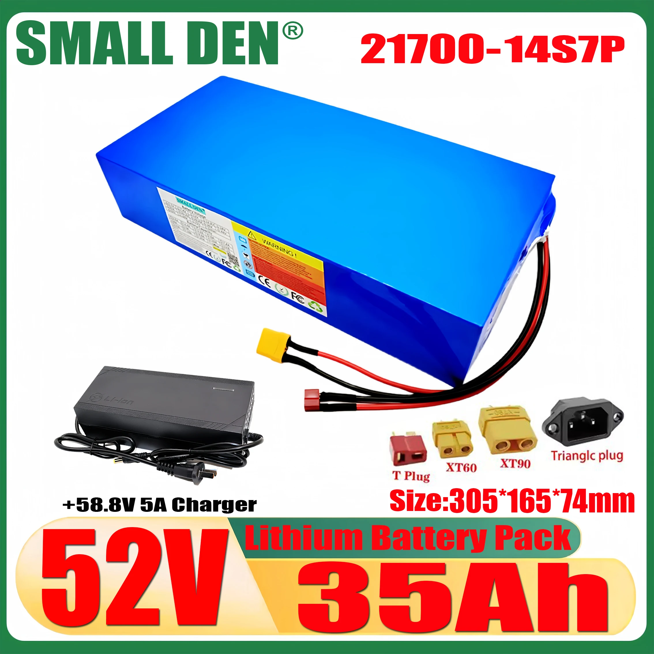 New 52V 35ah lithium battery pack,A-class 2000W high-power built-in suitable for various energy storage backup+5A chargers
New 52V 35ah lithium battery pack,A-class 2000W high-power built-in suitable for various energy storage backup+5A chargers