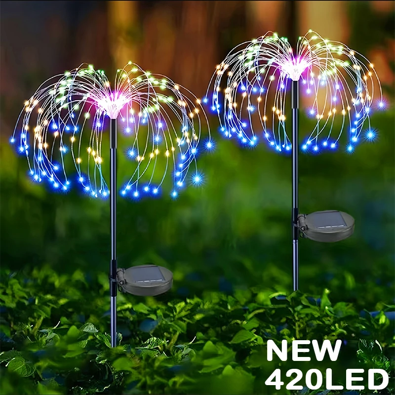 NEW 420LEDS Solar Firework Light Copper Wire Fairy Lights Christmas Lawn Pathway Landscape Lawn Garden Decoration
NEW 420LEDS Solar Firework Light Copper Wire Fairy Lights Christmas Lawn Pathway Landscape Lawn Garden Decoration