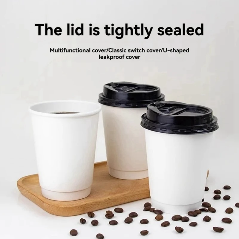 Double-Layer Disposable Coffee Cups With Lids, Insulated Paper Cups For Hot Beverages, Perfect For Takeaway & Catering
Double-Layer Disposable Coffee Cups With Lids, Insulated Paper Cups For Hot Beverages, Perfect For Takeaway & Catering