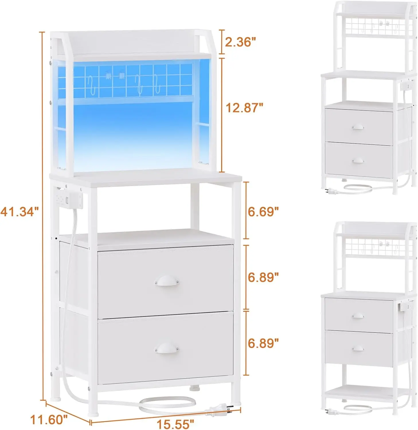 Furologee 41'' Tall Nightstand With Charging Station, Bedside Table With Led Lights, End Table With 2 Drawers And Storage
Furologee 41'' Tall Nightstand With Charging Station, Bedside Table With Led Lights, End Table With 2 Drawers And Storage