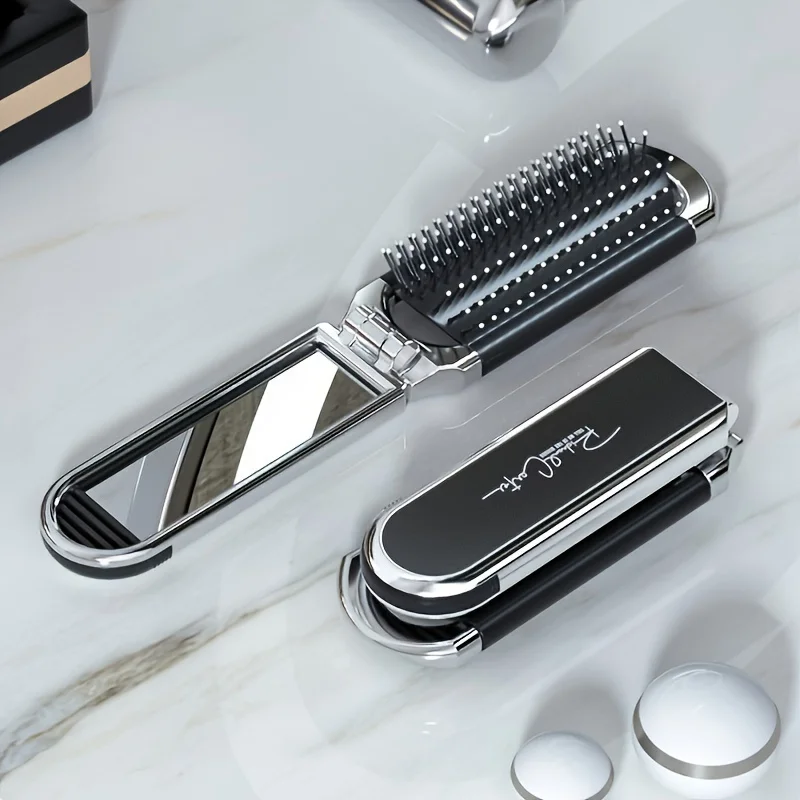1pc Portable Folding Hairbrush with a Small Mirror - Anti-Static Mini Comb with an Extendable Mirror
1pc Portable Folding Hairbrush with a Small Mirror - Anti-Static Mini Comb with an Extendable Mirror