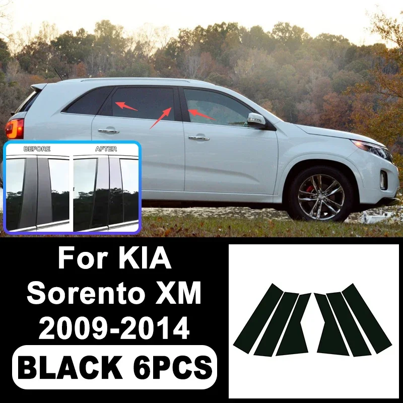 For KIA Sorento XM 2009-2014 Piano Black B C Pillar Stickers, Easy Install PC Window Trim Anti-Scratch Exterior Styling Parts
For KIA Sorento XM 2009-2014 Piano Black B C Pillar Stickers, Easy Install PC Window Trim Anti-Scratch Exterior Styling Parts