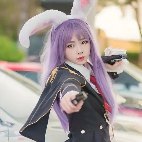 Game Touhou Project Reisen Udongein Inaba Cosplay Wig Light Purple Long Hair Game Anime Cosplay Wig Party Halloween Wig