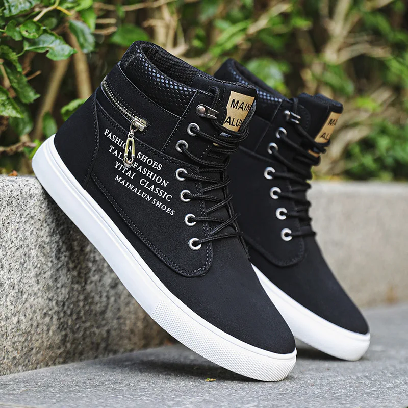 Spring High Top Men Shoes Luxury Leather Men's Sneaker Fashion Lace-up Ankle Boots Comfortable Mens tennis Shoes Plus Size
Spring High Top Men Shoes Luxury Leather Men's Sneaker Fashion Lace-up Ankle Boots Comfortable Mens tennis Shoes Plus Size