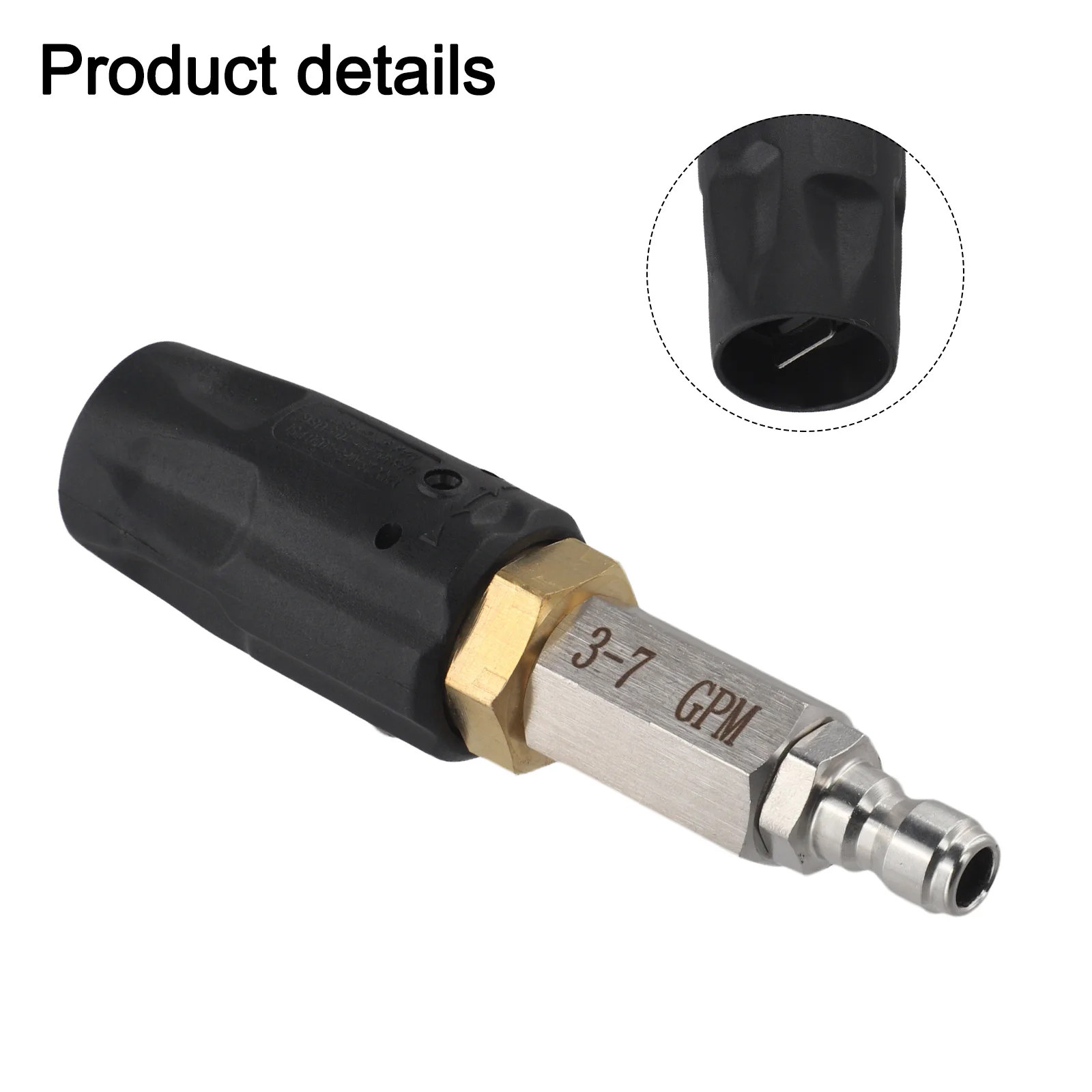 0-60 Spray Nozzle Adjustable Nozzle Outdoor Cleaning Quick Soap Rinse System Downstream Cleaning Efficiency 122*26mm 4.8*1.02in
0-60 Spray Nozzle Adjustable Nozzle Outdoor Cleaning Quick Soap Rinse System Downstream Cleaning Efficiency 122*26mm 4.8*1.02in