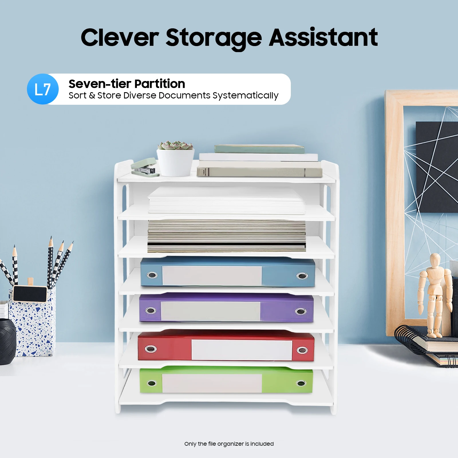 7 Layer Horizontal File Organizer White PVC Desktop Document Tray for A4 Paper Office School Supplies
7 Layer Horizontal File Organizer White PVC Desktop Document Tray for A4 Paper Office School Supplies