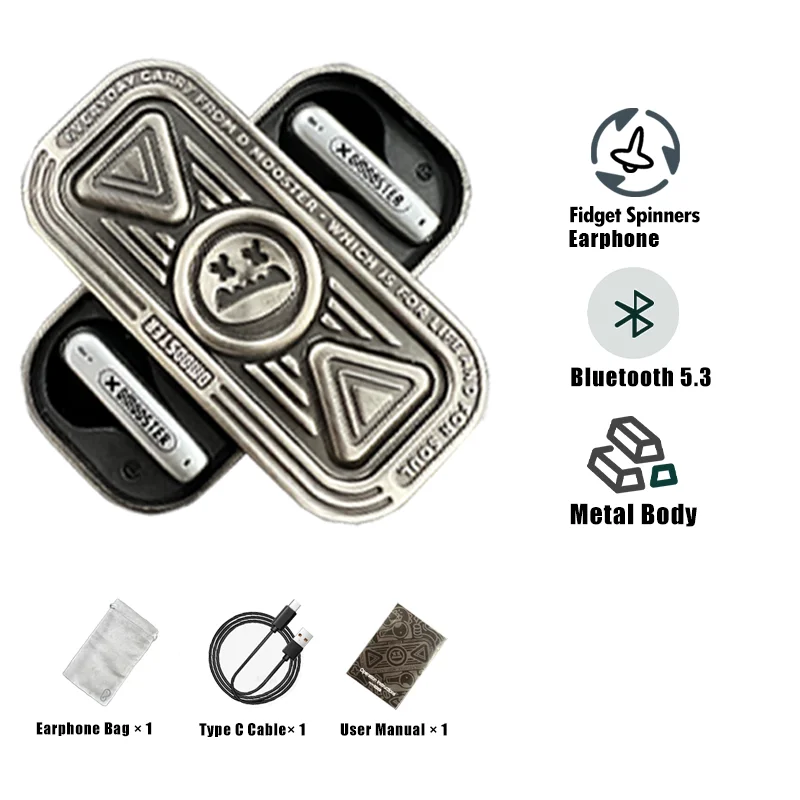 DMOSSTER D15 Bluetooth-гарнитура металлический фюзеляж декомпрессионный артефакт крутой эффект освещения гироскоп вращается на 360 градусов
DMOSSTER D15 Bluetooth-гарнитура металлический фюзеляж декомпрессионный артефакт крутой эффект освещения гироскоп вращается на 360 градусов