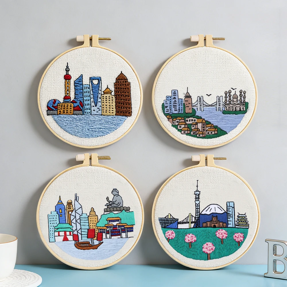 Набор для вышивания из 4 предметов, городской пейзаж, идеальный подарок для семьи и друзей, семейный офисный декор стен, искусство
Набор для вышивания из 4 предметов, городской пейзаж, идеальный подарок для семьи и друзей, семейный офисный декор стен, искусство