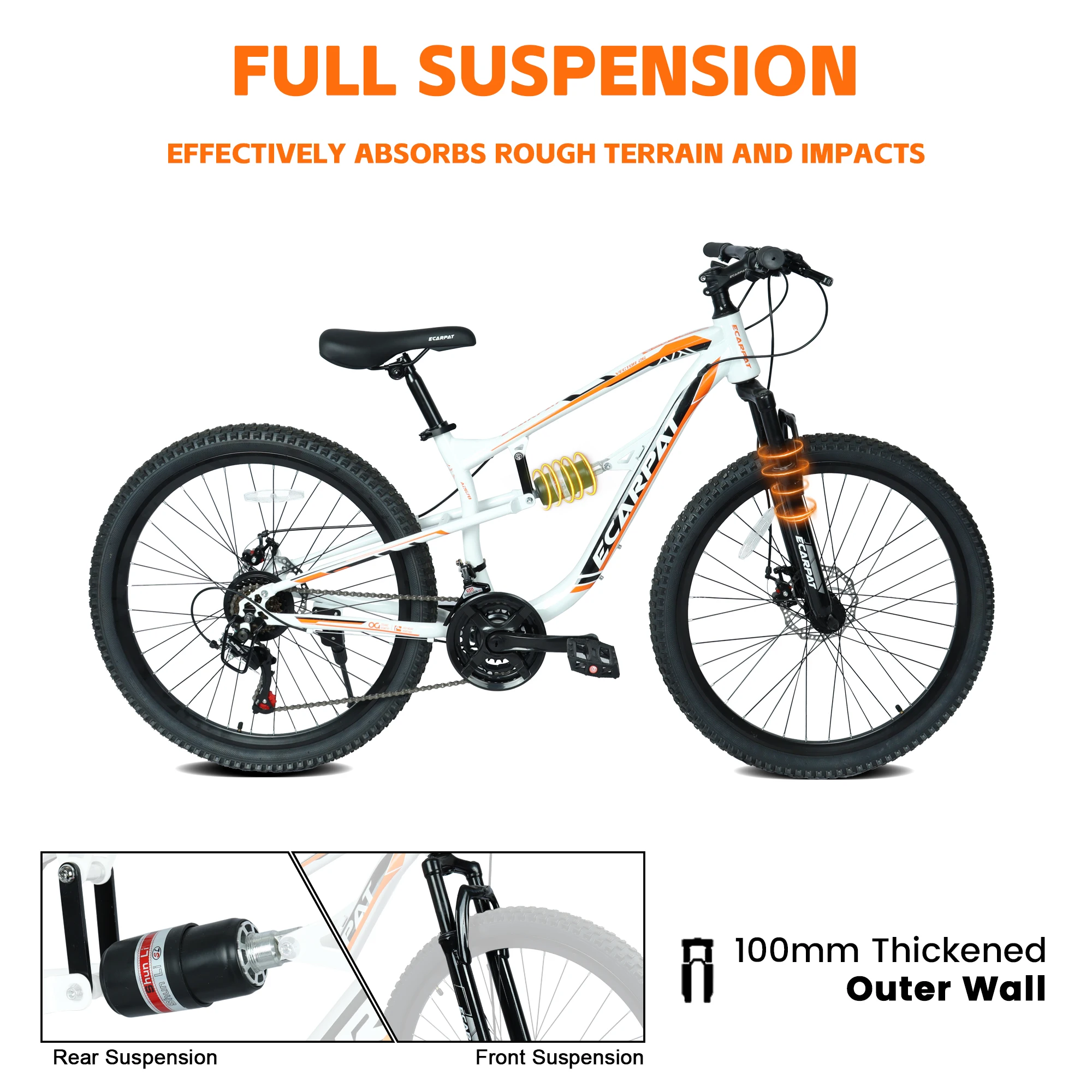 Alixeperss Store 26 Inch Mountain Bike with 21-Speeds & Full Suspension Steel Frame, Alloy Rims, Disc Brakes For All Terrains
Alixeperss Store 26 Inch Mountain Bike with 21-Speeds & Full Suspension Steel Frame, Alloy Rims, Disc Brakes For All Terrains