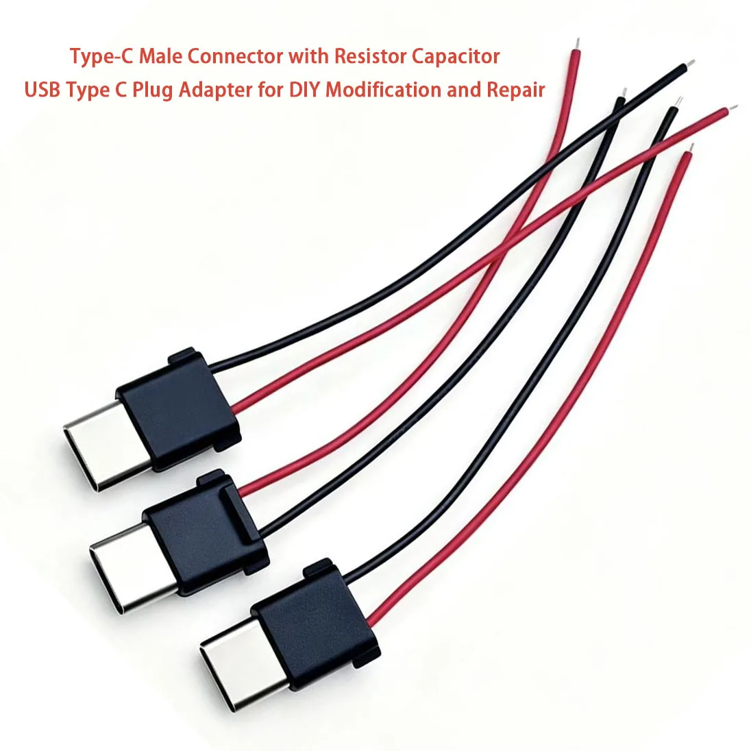 50-100Pcs Type-C Male Connector with Resistor Capacitor USB Type C Plug Adapter for DIY Modification and Repair 2Pin
50-100Pcs Type-C Male Connector with Resistor Capacitor USB Type C Plug Adapter for DIY Modification and Repair 2Pin