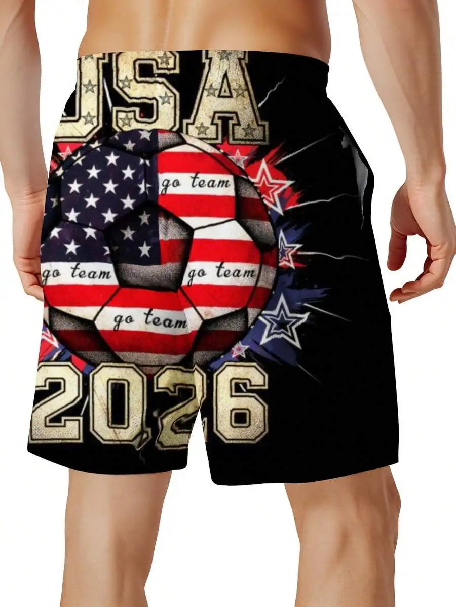 USA Soccer 2026 Team Shorts With American Flag Print And Go Team Motto For Men
USA Soccer 2026 Team Shorts With American Flag Print And Go Team Motto For Men