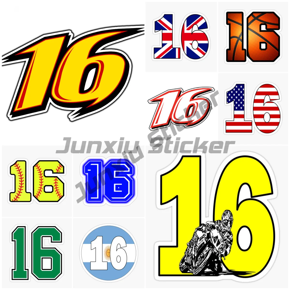 Number 16 Motorcycle Reflective DIY Car Sticker Accessories Vehicle Supplies Products Stylish Waterproof Decals
Number 16 Motorcycle Reflective DIY Car Sticker Accessories Vehicle Supplies Products Stylish Waterproof Decals