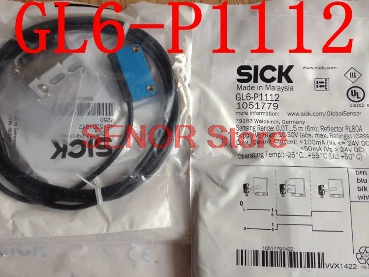 Совершенно новый оригинальный фотоэлектрический датчик GL6-P1112, GL6-P1111 
Совершенно новый оригинальный фотоэлектрический датчик GL6-P1112, GL6-P1111